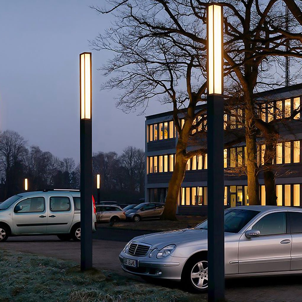 Sleek Weatherproof LED Tall Bollard Lights for Outdoor Pathway Lighting