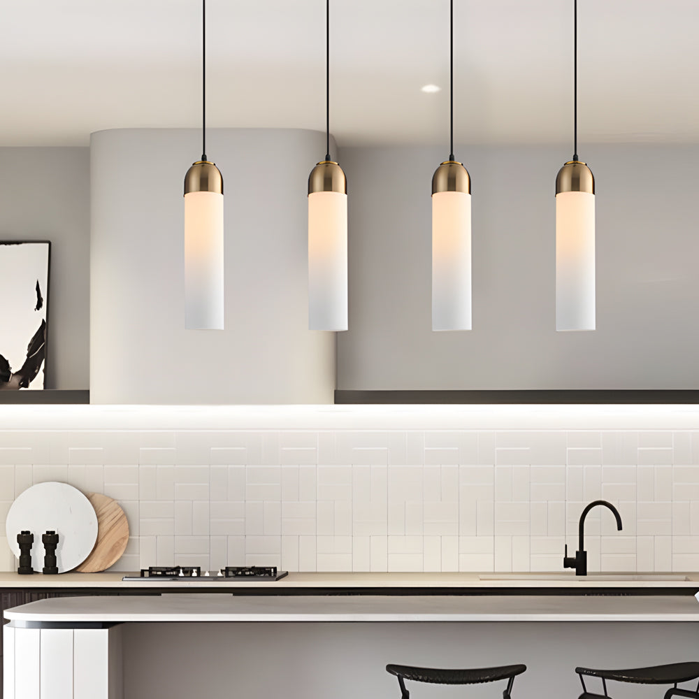 Nordic Glass Tube Pendant Light Chandelier for Modern Dining Room