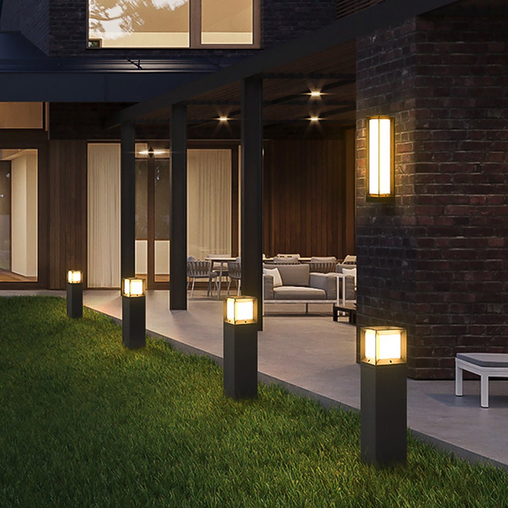 Sleek Weatherproof LED Tall Bollard Lights for Outdoor Pathway Lighting