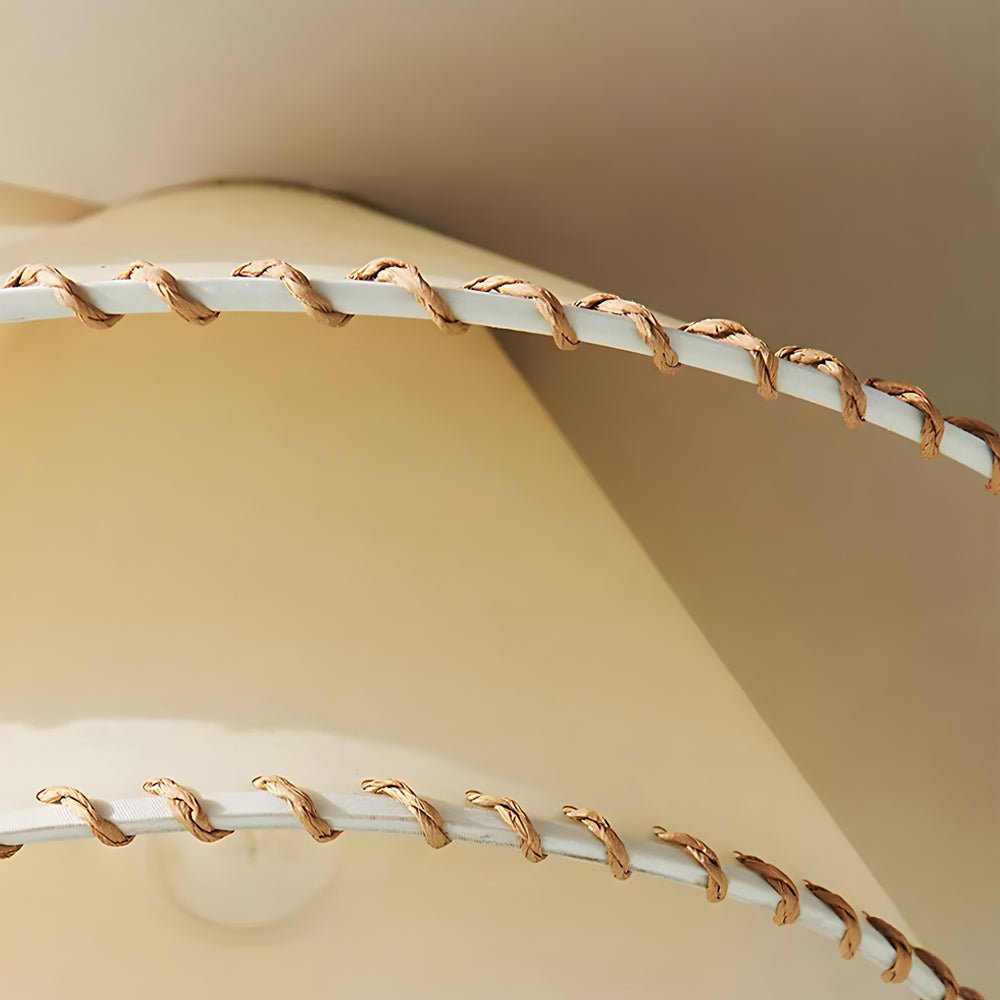 Elegant Multi-Layer Parchment Pendant Light Fixture for Living Room