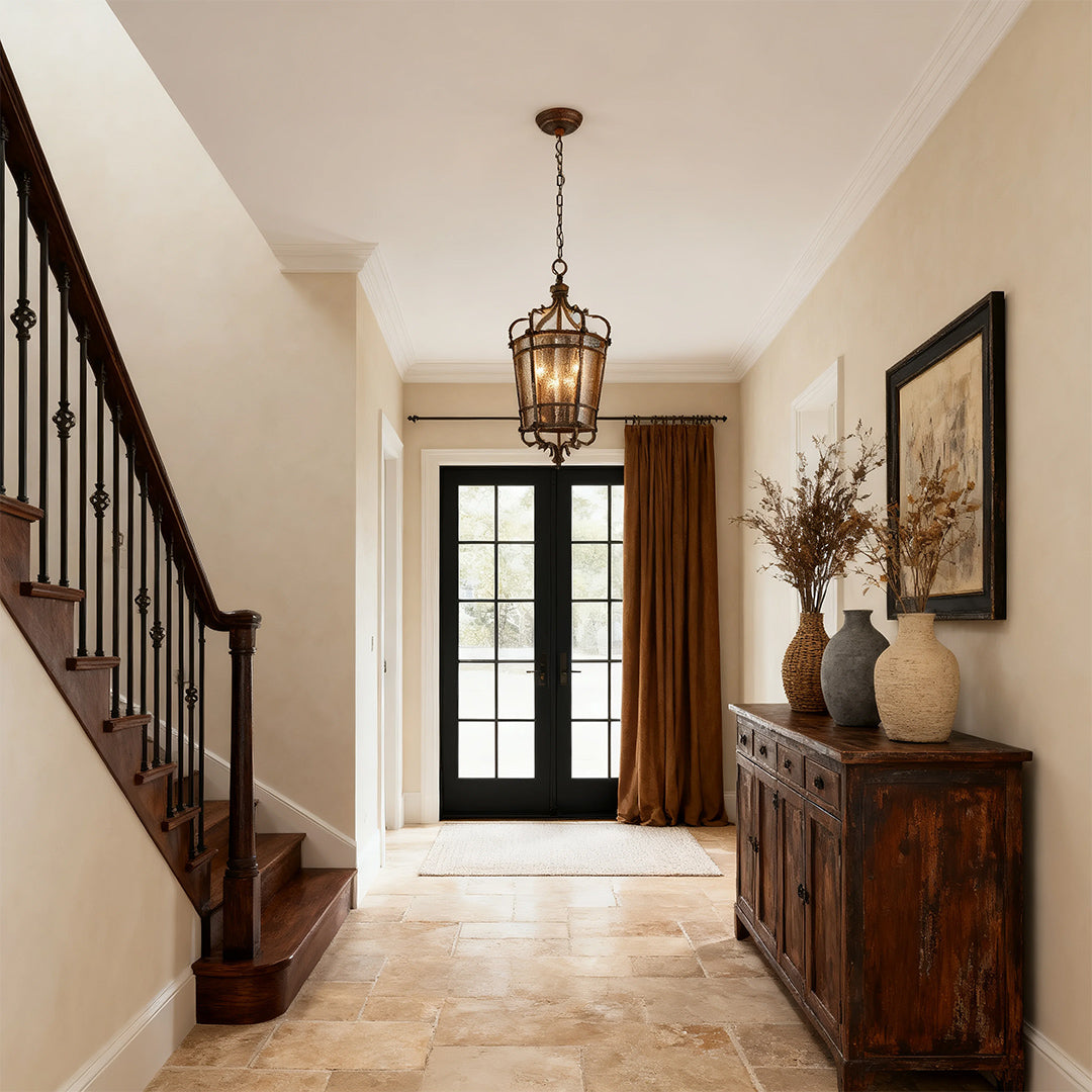 Antique Bronze Italian Pendant Ceiling Light for Elegant Dining Spaces