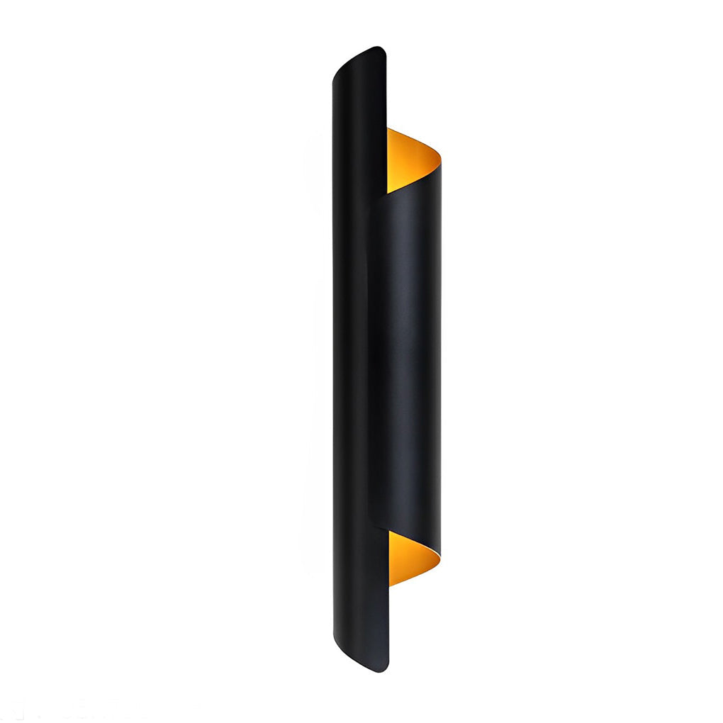 Modern Black Metal LED Scroll Wall Sconce for Living Room or Hallway