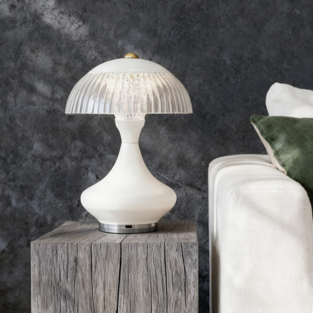 Minimalist White Table Lamp with Creative Charging Design for Office Bedroom