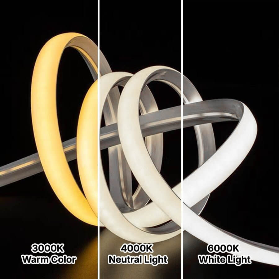 Industrial-Style Silicone Corner-Mount LED Strip Light in Black for Home
