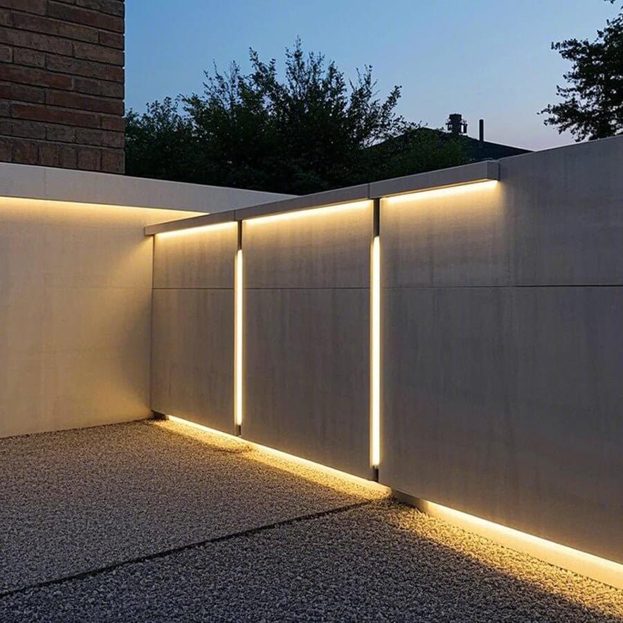 Industrial-Style Silicone Corner-Mount LED Strip Light in Black for Home