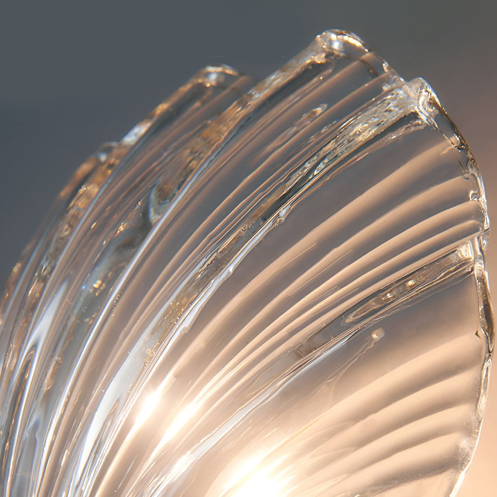 Elegant Seashell-Shaped LED Glass Wall Lamp for Coastal Home Décor