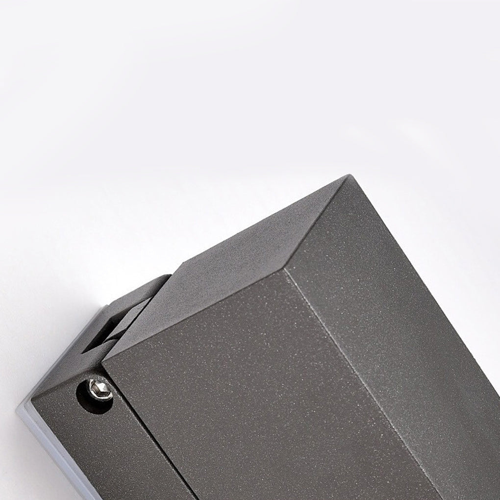Square Black Waterproof LED Sensor Wall Light for Outdoor Use