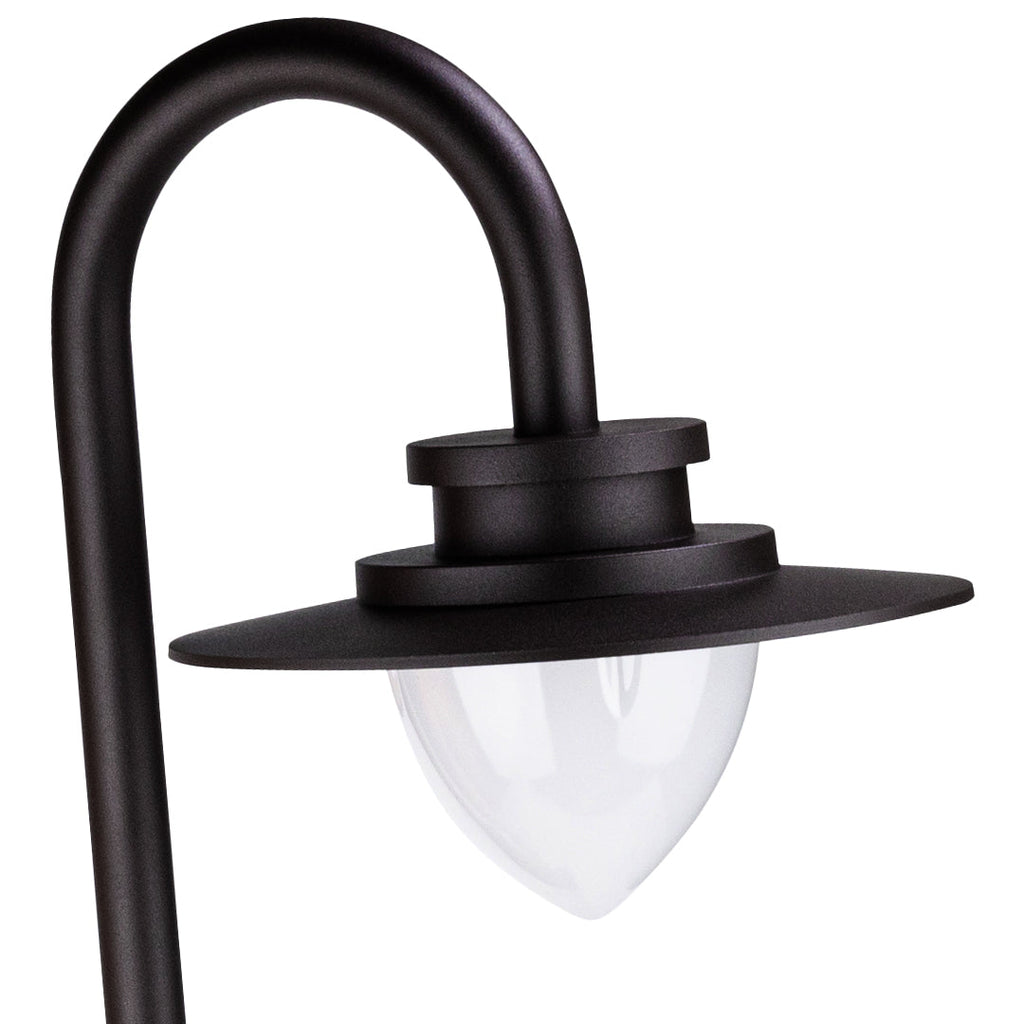 Sleek Black Metal Gooseneck Garden Lights for Pathway and Outdoor Use