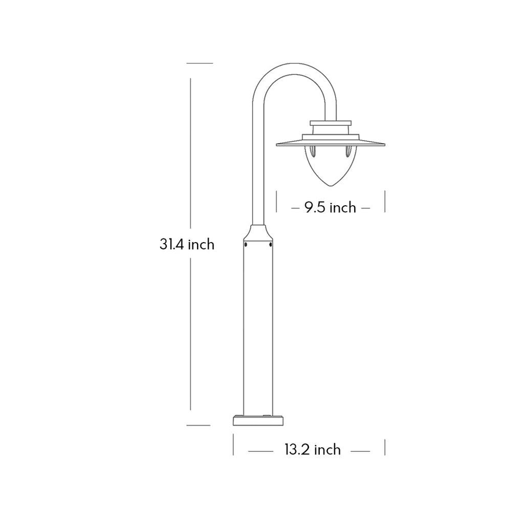 Sleek Black Metal Gooseneck Garden Lights for Pathway and Outdoor Use