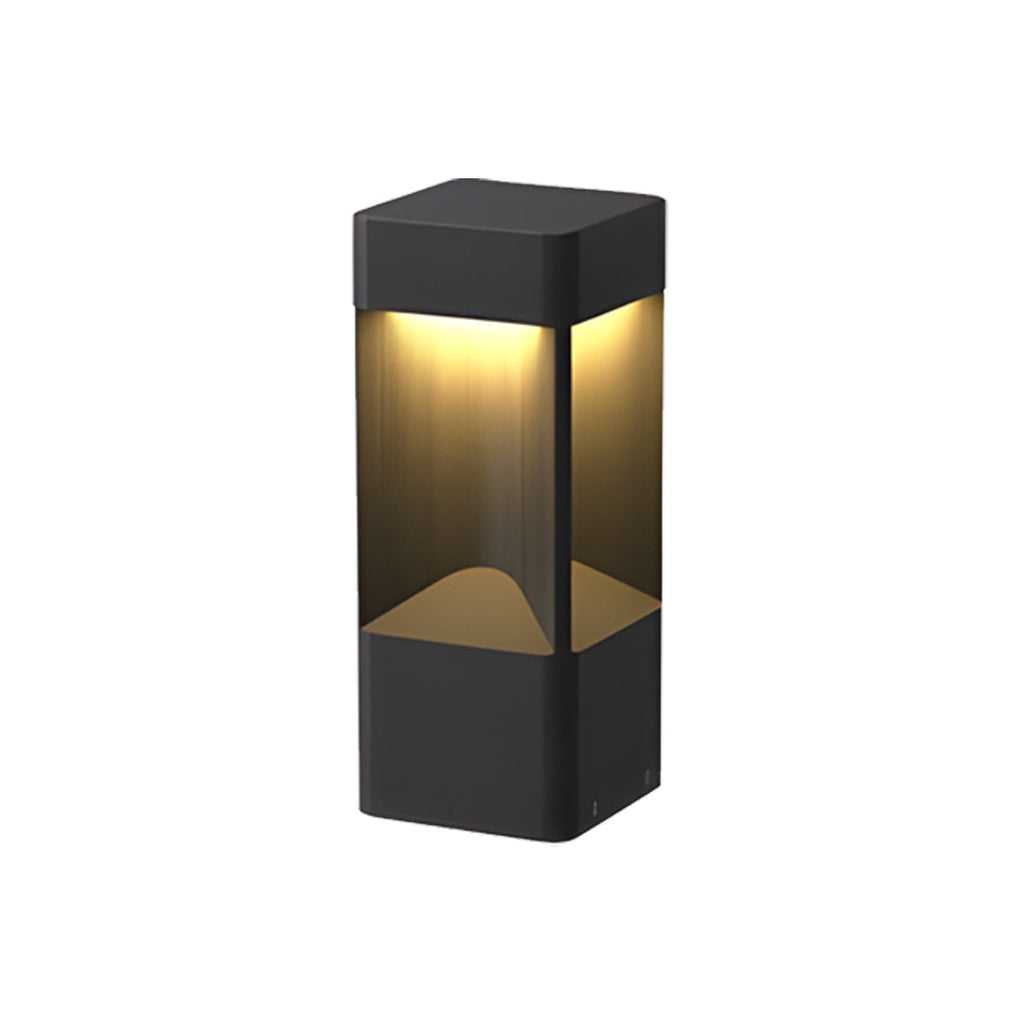 Modern Waterproof LED Bollard Light - Outdoor Landscape Lighting in Gray