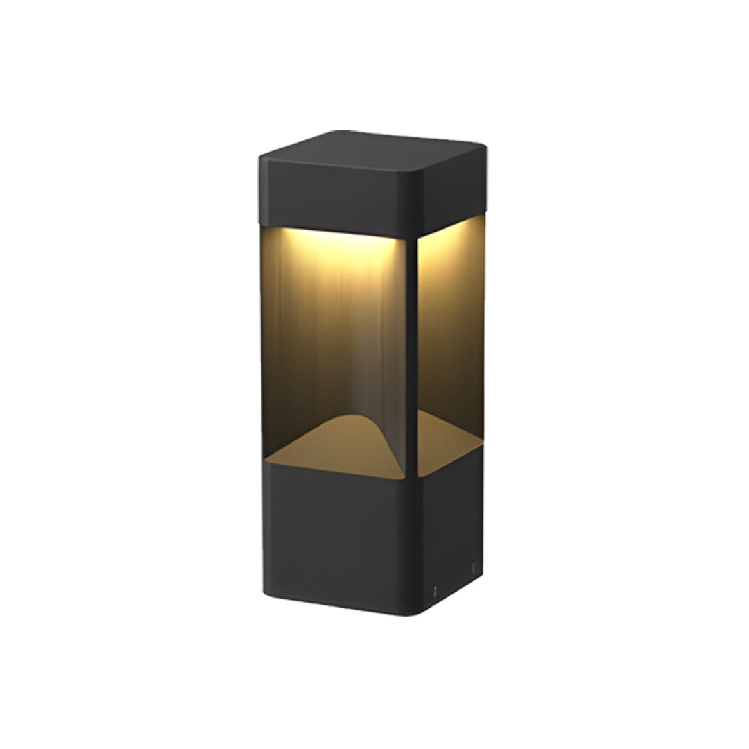 Modern Waterproof LED Bollard Light - Outdoor Landscape Lighting in Gray