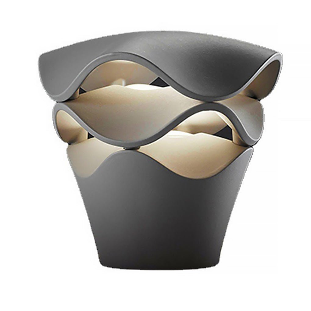 Modern Wave Design Waterproof Outdoor Path Light for Garden or Walkway