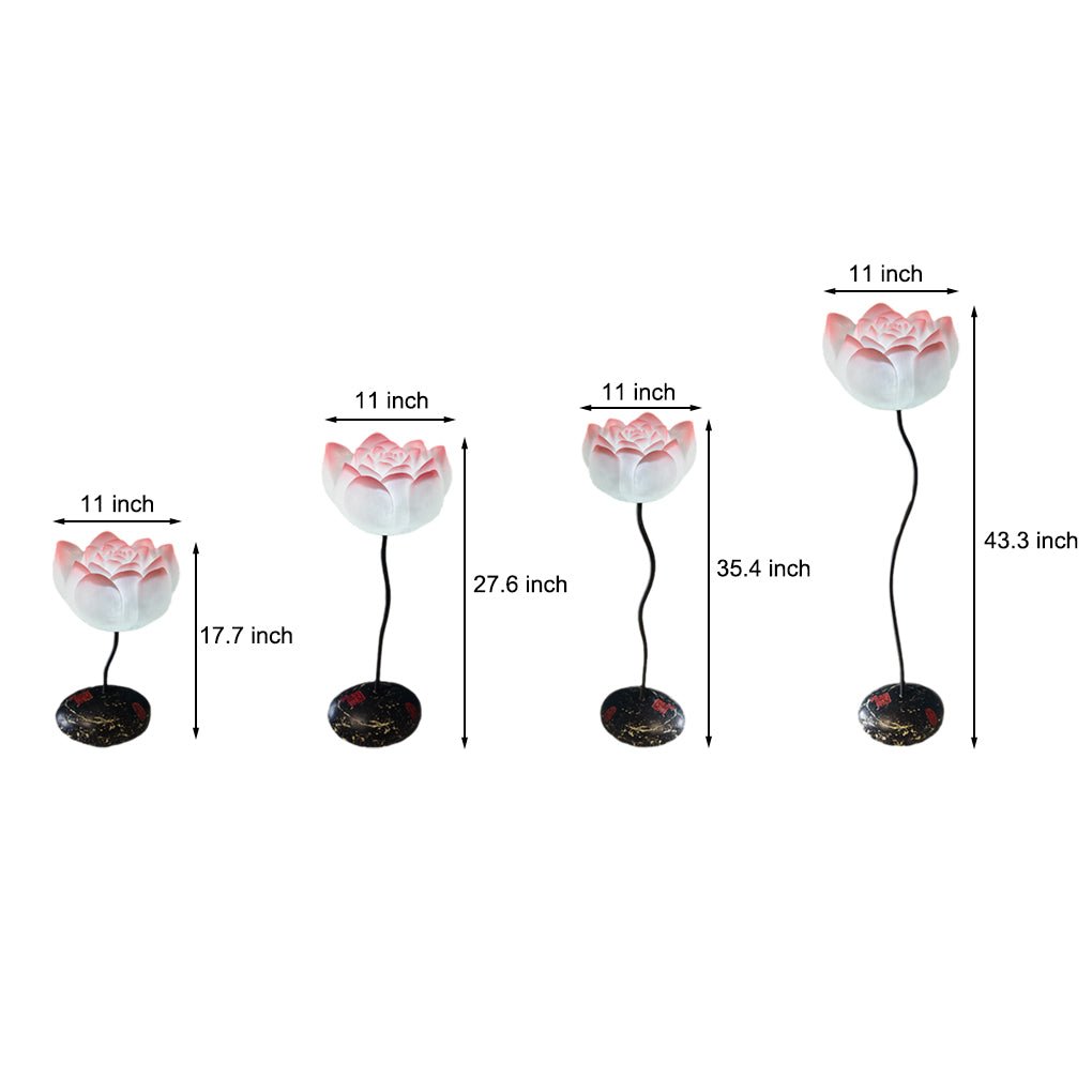 Elegant Short White Lotus LED Floor Lamp for Living Room Bedroom Decor