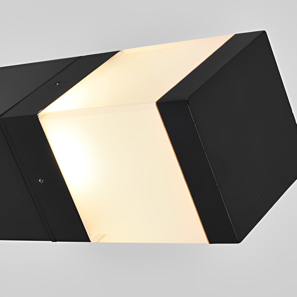 Modern Square Black Cob Outdoor LED Bollard Lights for Commercial Spaces