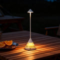 Contemporary Black Aluminum Pointed Table Lamp for Bedroom or Office