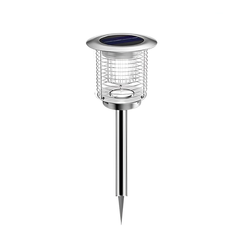 Purple Solar-Powered Bug Zapper Lamp for Outdoor Garden & Patio Use