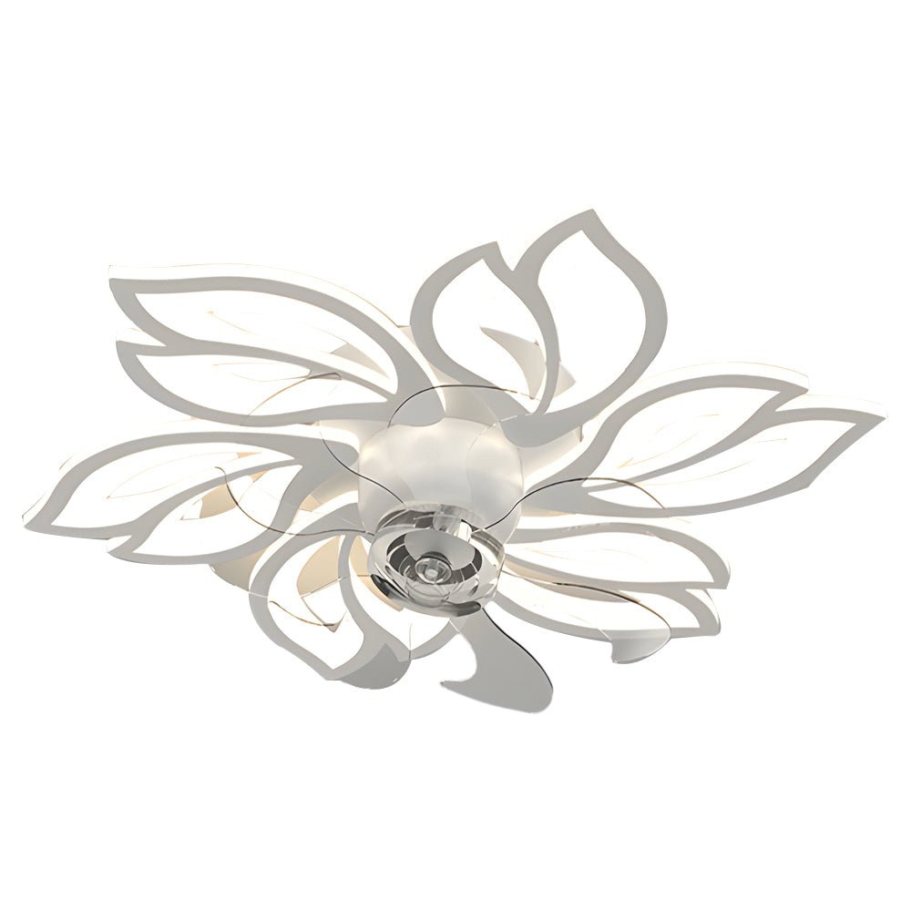 Contemporary White 3-Step Dimming Low Profile Ceiling Fan with Lights