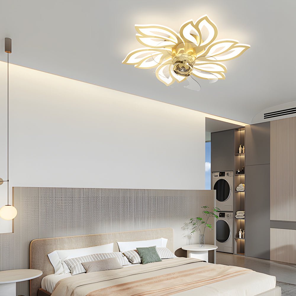 Contemporary White 3-Step Dimming Low Profile Ceiling Fan with Lights