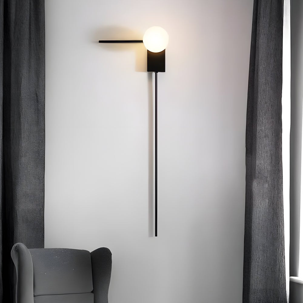 Nordic Style Clear Glass Ball Wall Light Fixture for Bedroom Decor