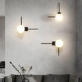 Nordic Style Clear Glass Ball Wall Light Fixture for Bedroom Decor