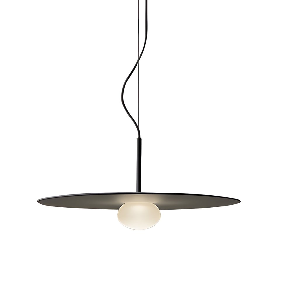 Postmodern Clear Glass & Iron UFO LED Chandelier for Contemporary Spaces