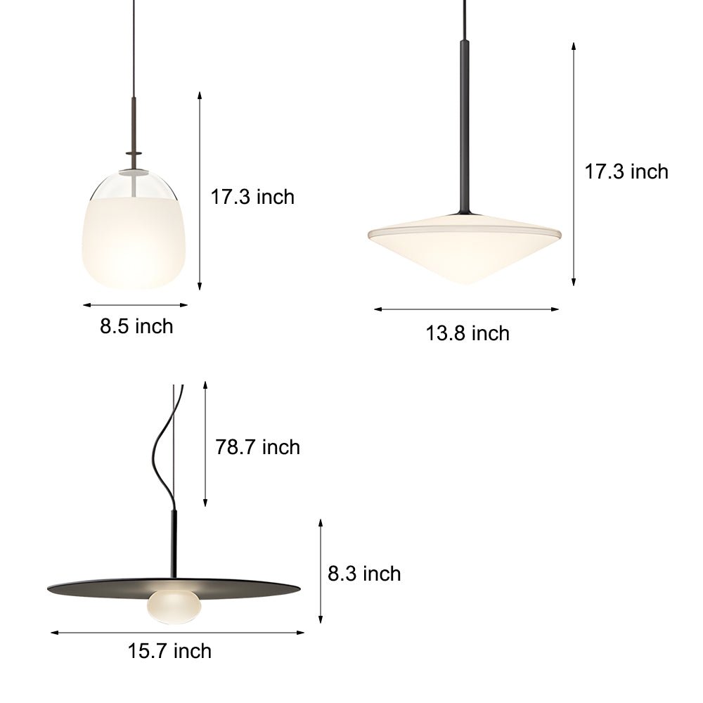 Postmodern Clear Glass UFO LED Chandelier for Living Room Decor