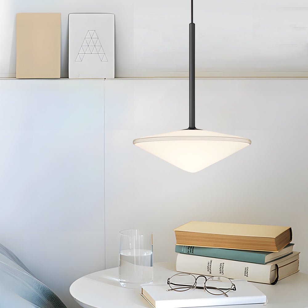 Postmodern Clear Glass UFO LED Chandelier for Living Room Decor