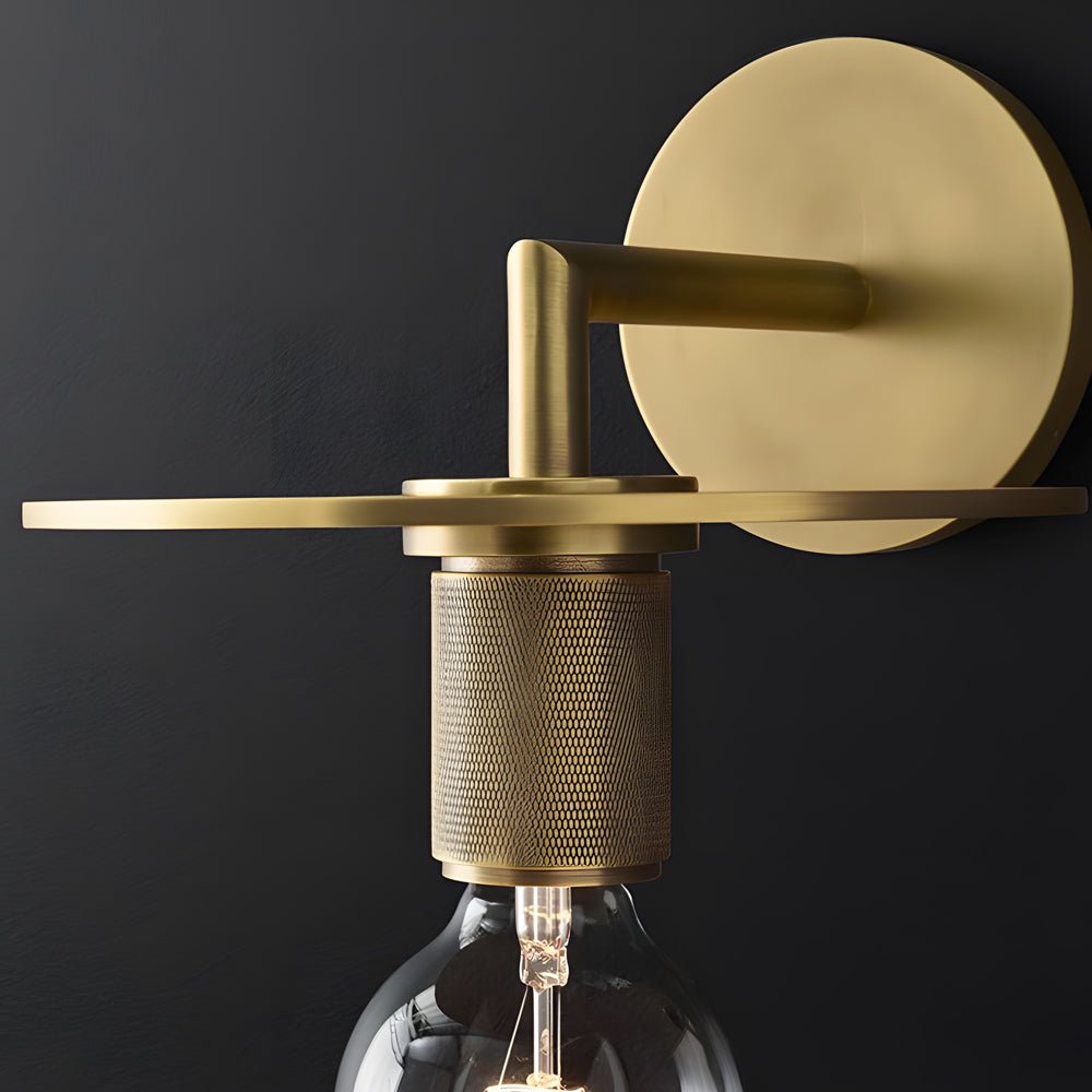 Minimalist Clear Glass Wall Lamp with Creative Hardware for Modern Spaces