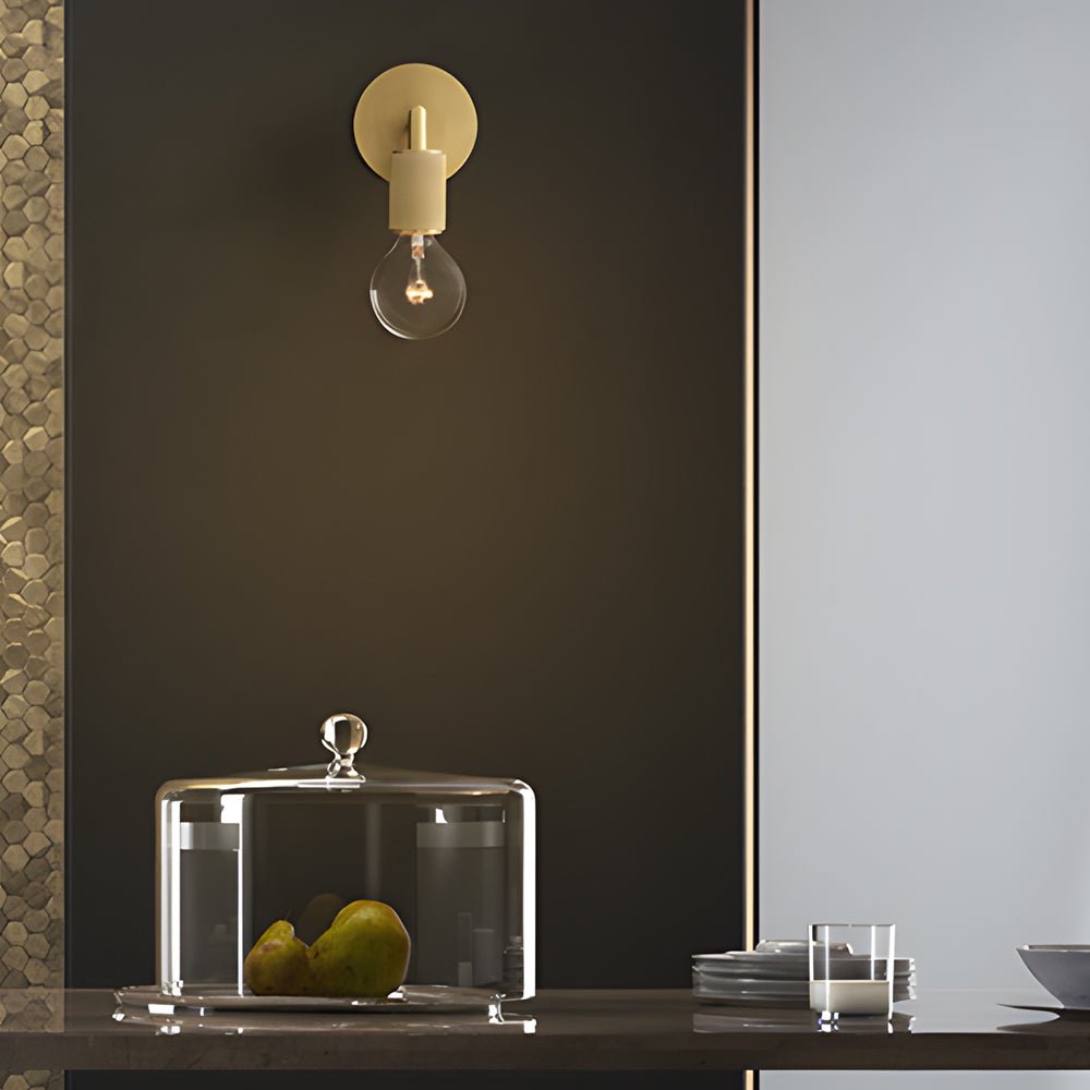 Minimalist Clear Glass Wall Lamp with Creative Hardware for Modern Spaces