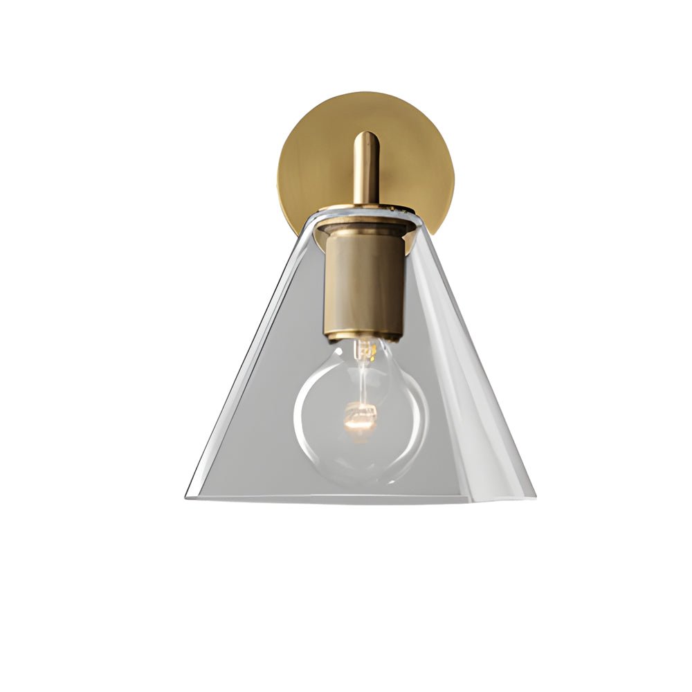 Minimalist Clear Glass Wall Lamp with Creative Hardware for Modern Spaces