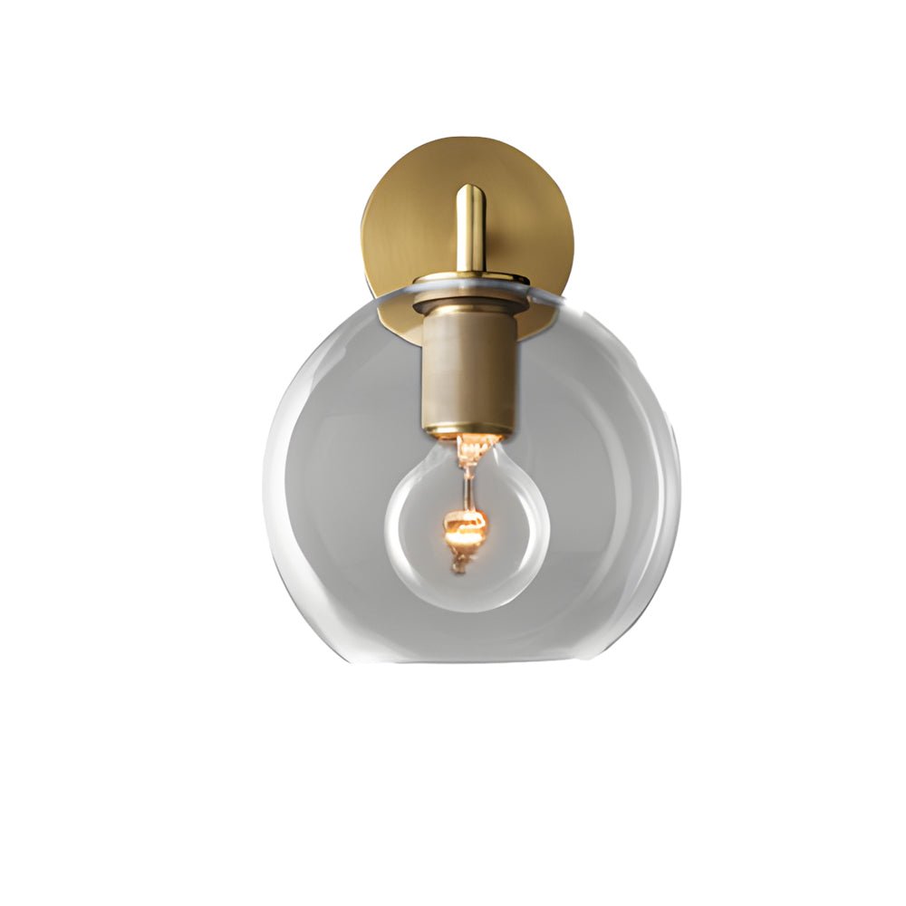Minimalist Clear Glass Wall Lamp with Creative Hardware for Modern Spaces