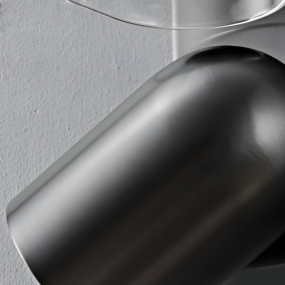 Adjustable Modern Black Iron Cylinder Wall Lamp for Living Room Lighting
