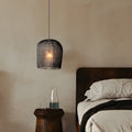 Rustic Black Iron Woven Wabi-Sabi Zen Lantern Chandelier for Home Décor