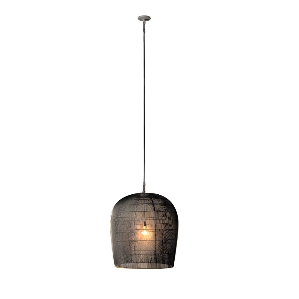 Rustic Black Iron Woven Wabi-Sabi Zen Lantern Chandelier for Home Décor