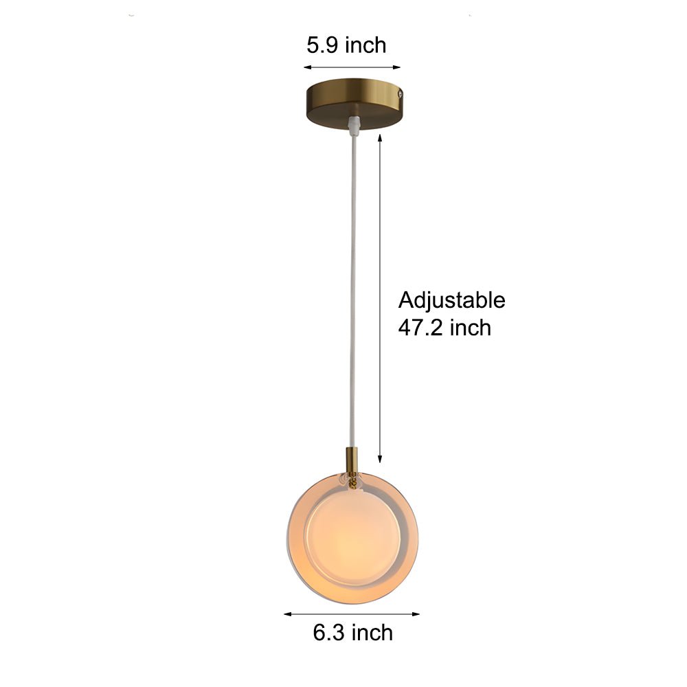 Postmodern Clear Glass Pendant Light Fixture for Dining Room Ceiling Decor