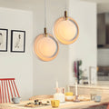 Postmodern Clear Glass Pendant Light Fixture for Dining Room Ceiling Decor