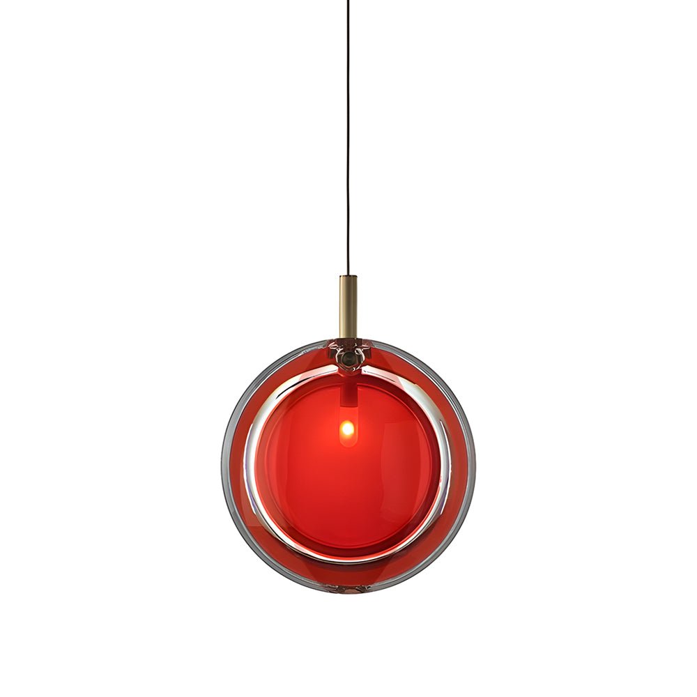 Postmodern Clear Glass Round Pendant Light for Stylish Dining Room