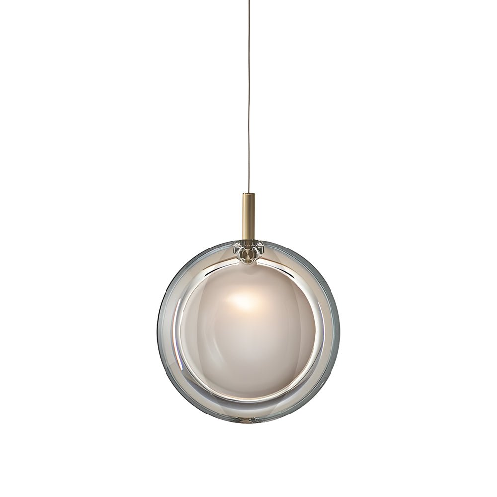 Postmodern Clear Glass Round Pendant Light for Stylish Dining Room