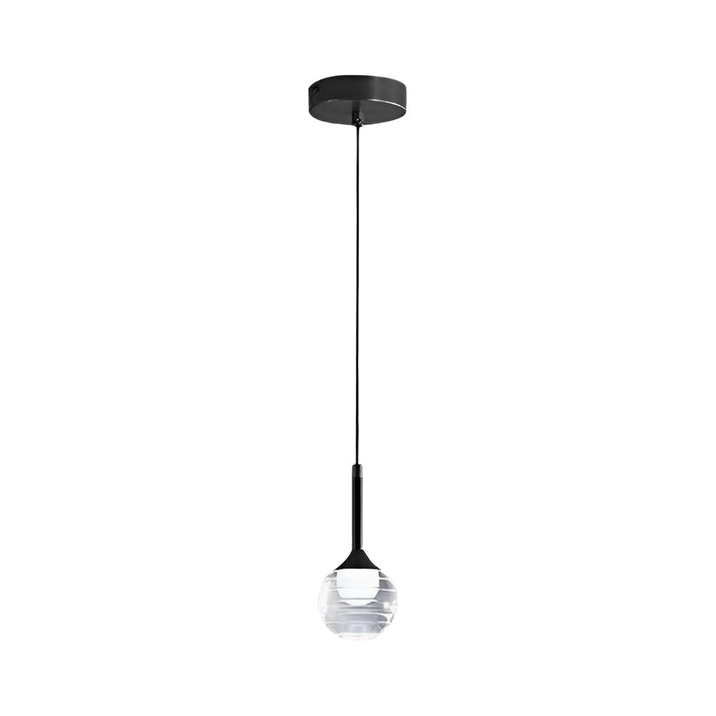 Nordic Clear Acrylic Ball Pendant Light for Modern Living Room Decor