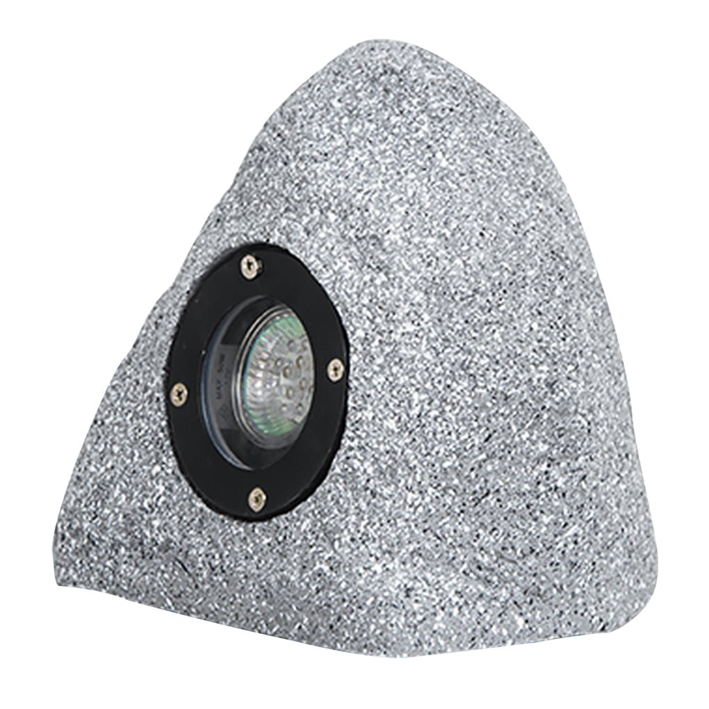 Rustic Brown Resin Stone LED Garden Light for Outdoor Spaces