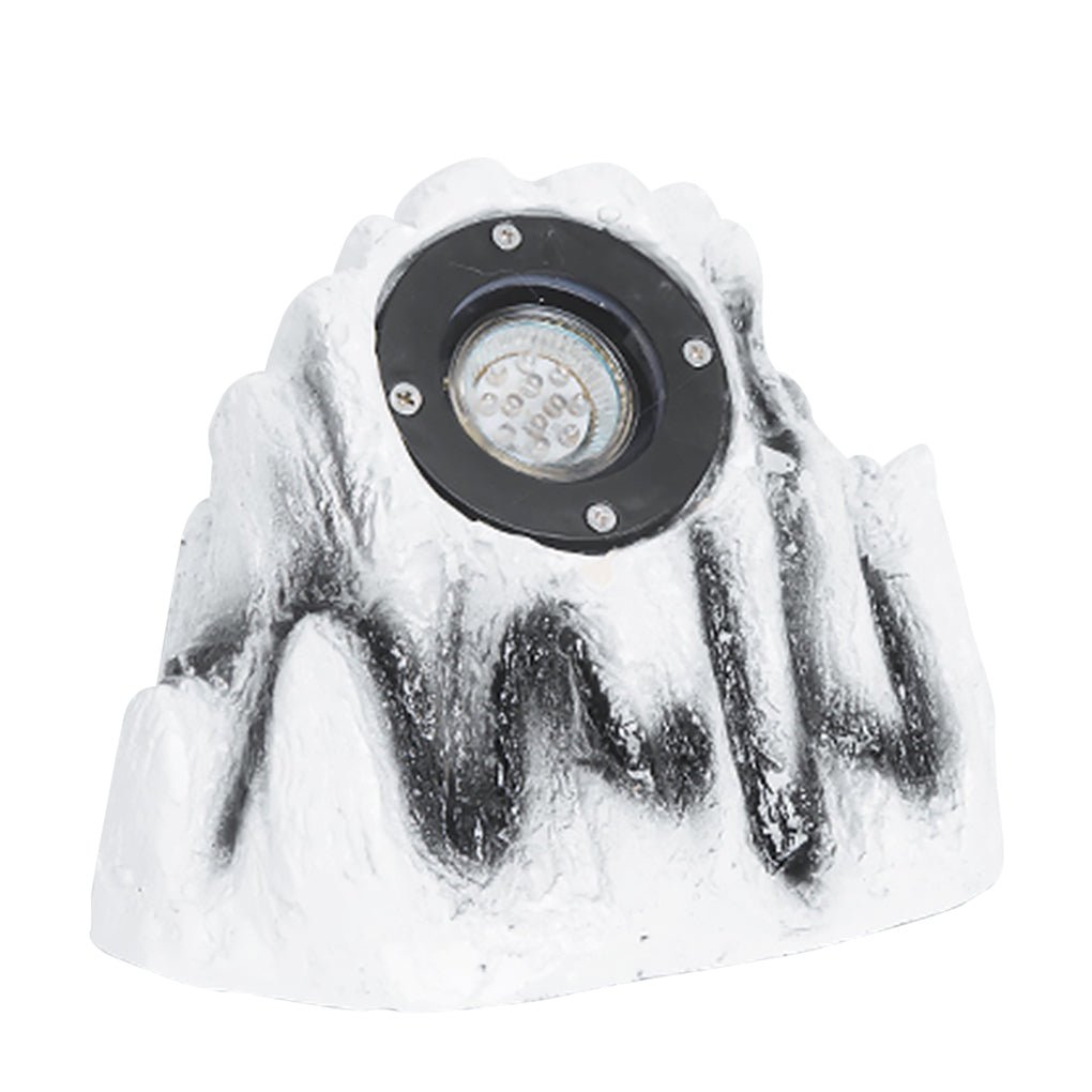 Rustic Brown Resin Stone LED Garden Light for Outdoor Spaces