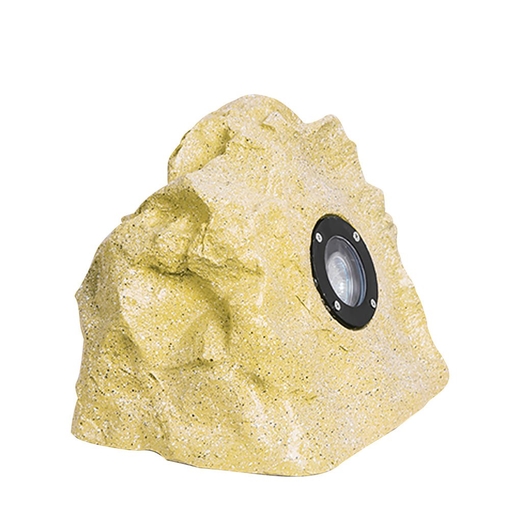 Rustic Brown Resin Stone LED Garden Light for Outdoor Spaces