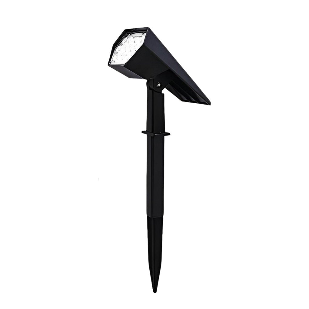 Adjustable Angle Solar LED Spotlight with Flood Spike for Garden & Patio