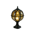 Elegant Frosted Glass Globe Pillar Light Outdoor Waterproof Lamp