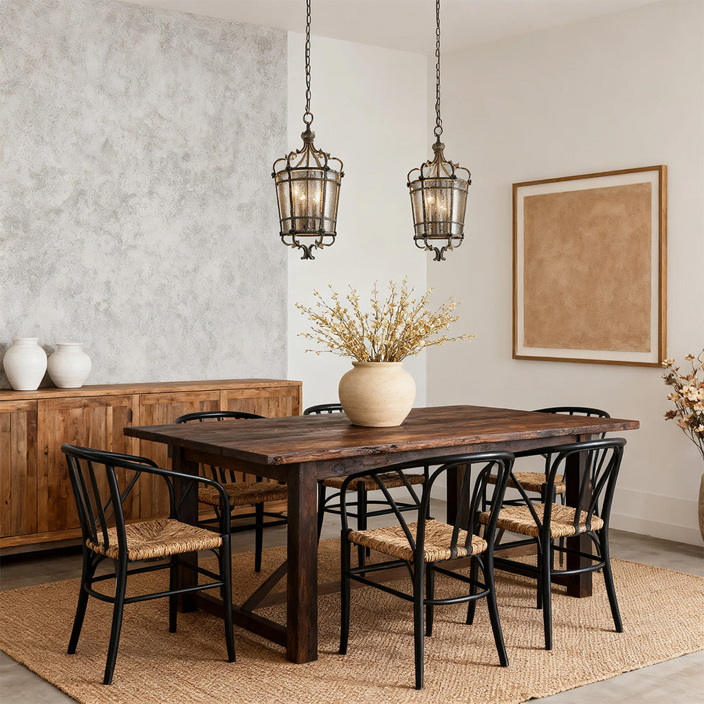 Antique Bronze Italian Pendant Light Fixture for Elegant Dining Spaces