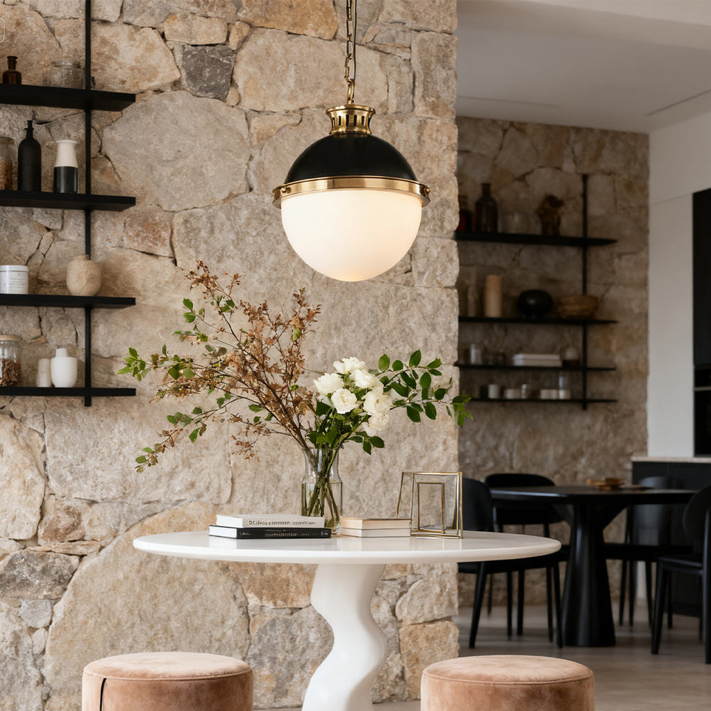 Elegant Glass Globe Ball Pendant Light for Modern Dining Room Ceiling