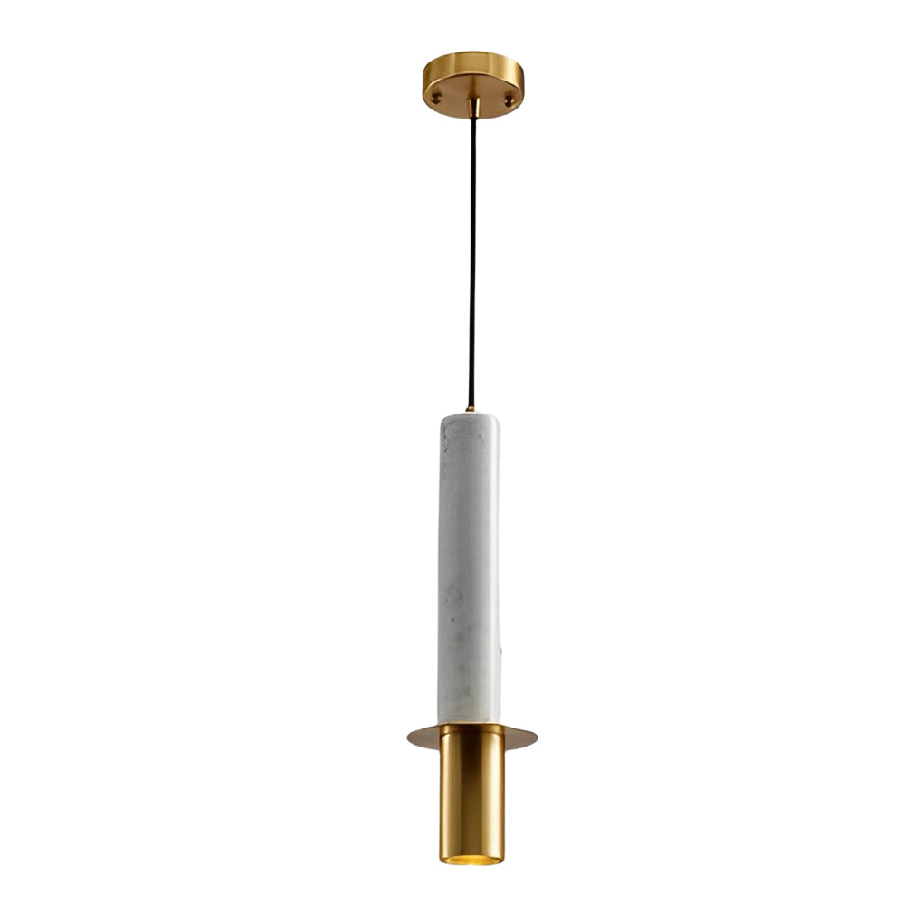Terrazzo LED Chandelier Spotlight in Elongated Cylindrical Design for Modern Spaces