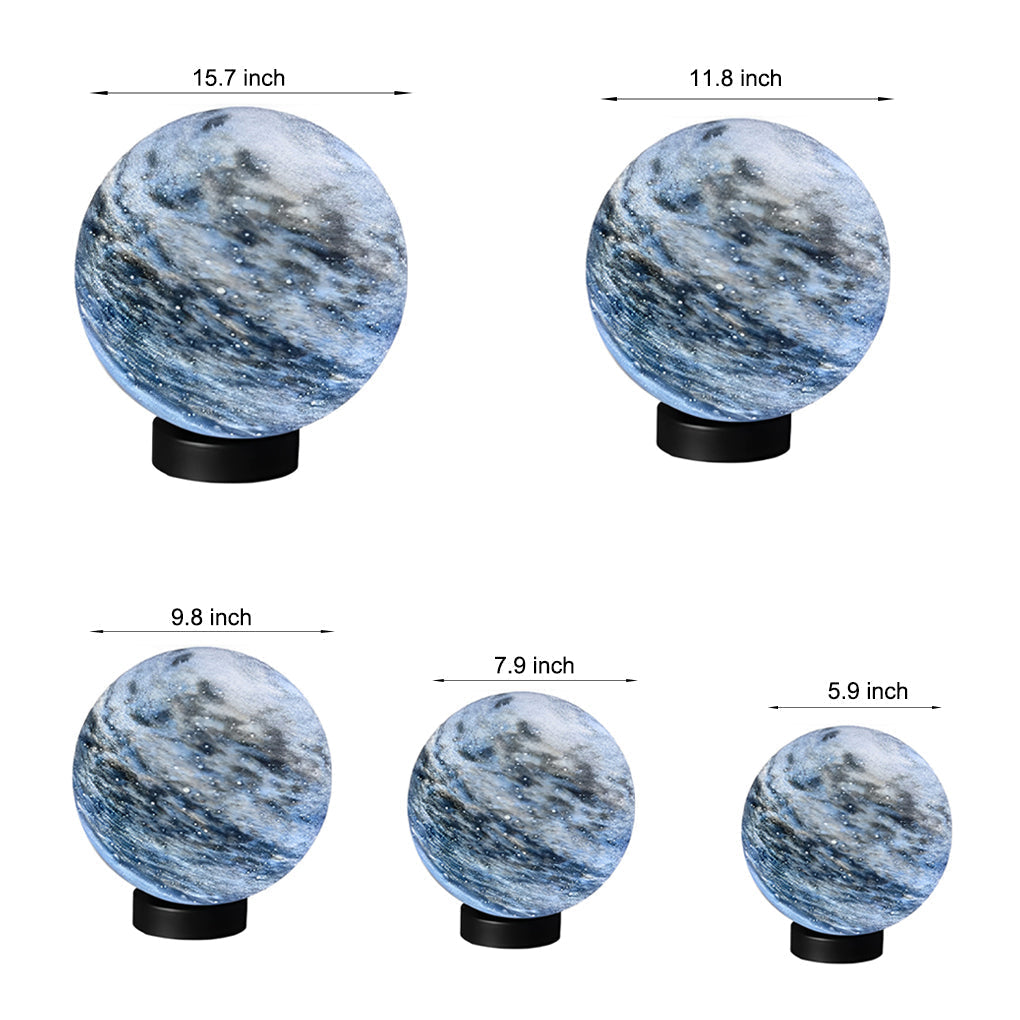 Contemporary White Globe Pillar Light Fixture for Outdoor Fencing