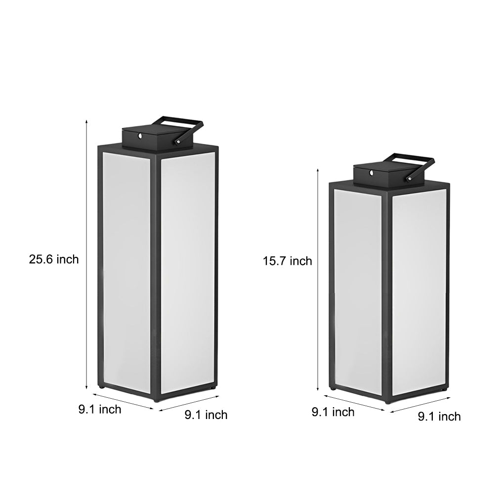 Stylish Waterproof Square Handheld LED Lantern for Outdoor Lawn Use