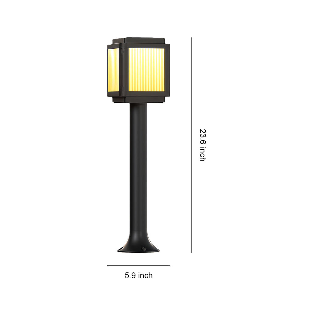 Modern Black Solar Pathway Lights - Stylish Garden Stake Fixtures
